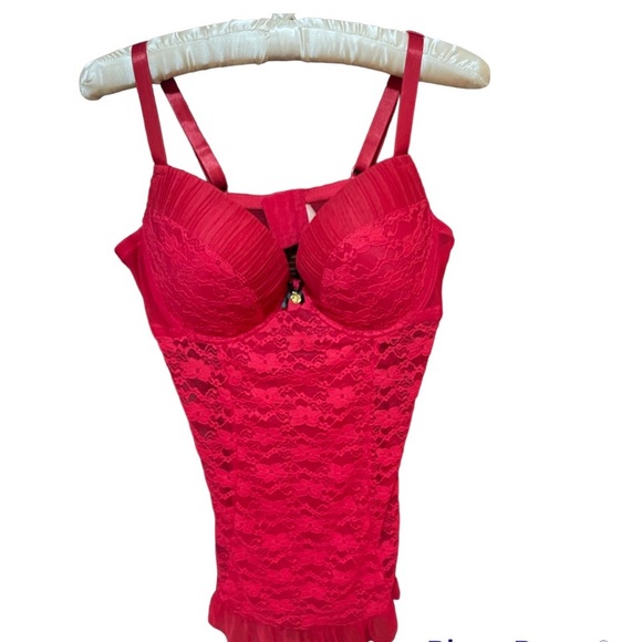 Jessica Simpson Red Lace Chemise Size 1X - Picture 3 of 7